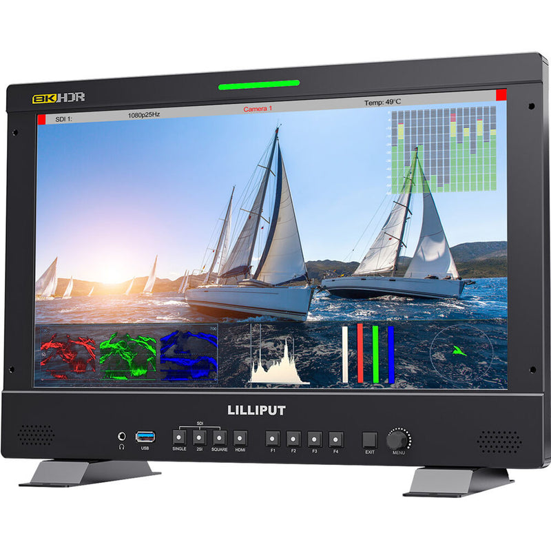 Lilliput Q15 15.6" 8K 12G-SDI Production Monitor with Carry Case (Gold Mount)