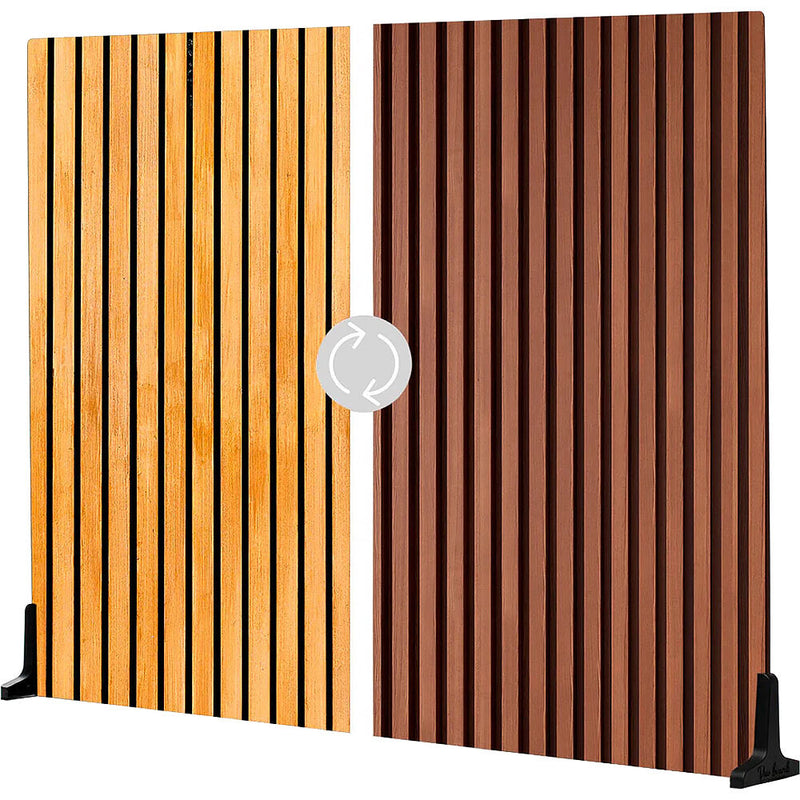 V-FLAT WORLD Duo-Board Double-Sided Background (Wood Slats Light/Wood Slats Dark, 30 x 40")