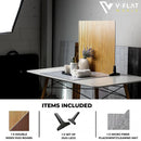 V-FLAT WORLD Duo-Board Double-Sided Background (Wood Slats Light/Wood Slats Dark, 24 x 24")