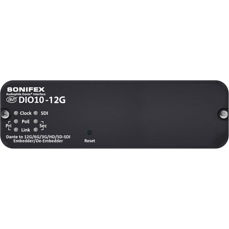 Sonifex AVN-DIO10-12G Dante to 12G/8G/3G/HD/SD-SDI Embedder / De-Embedder