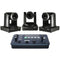 ikan OTTICA 3 x NDI|HX 30x PTZ Cameras and V2 IP Controller Bundle (Black)