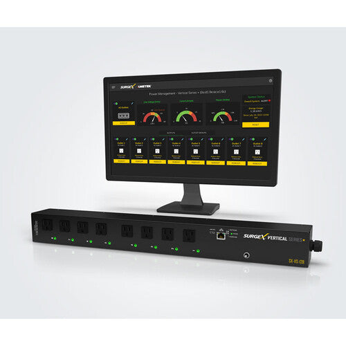 SURGEX Vertical Series+ 120V 8-Outlet Monitored PDU