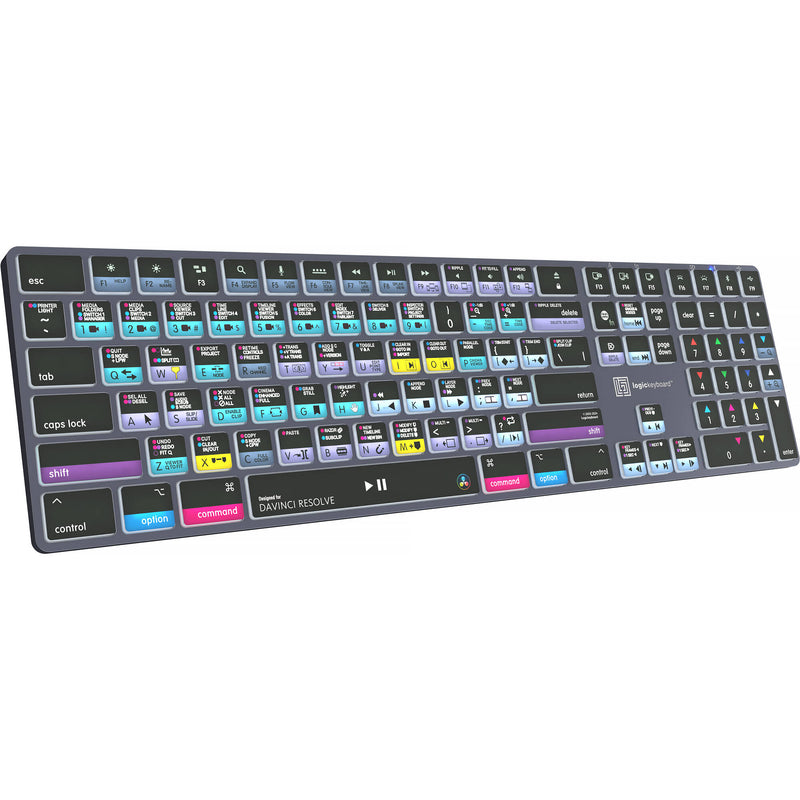 Logickeyboard TITAN DaVinci Resolve Wireless Keyboard for Mac