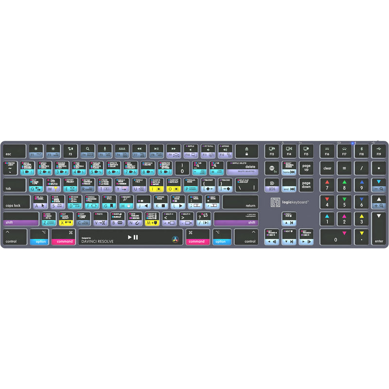 Logickeyboard TITAN DaVinci Resolve Wireless Keyboard for Mac