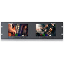 Lilliput Dual 7" Rackmount Monitors with 12G-SDI & HDMI 2.0 (3 RU)