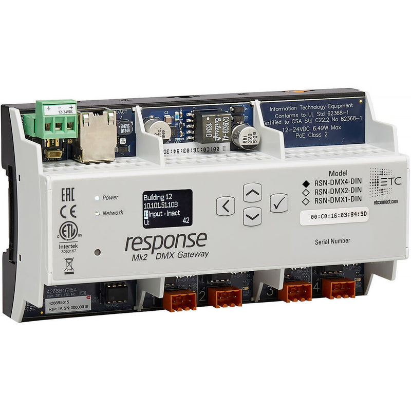 ETC Response Mk2 One-Port DMX/RDM Gateway (DIN Rail)