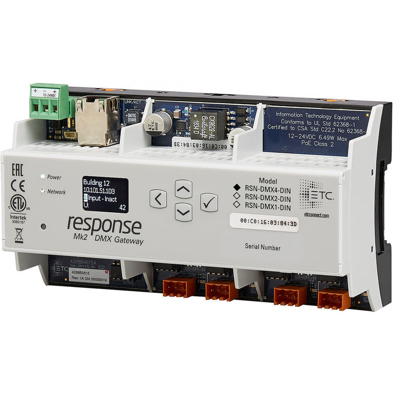 ETC Response Mk2 One-Port DMX/RDM Gateway (DIN Rail)