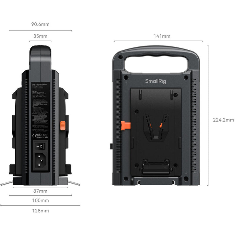 SmallRig Dual-Channel V-Mount Battery Charger