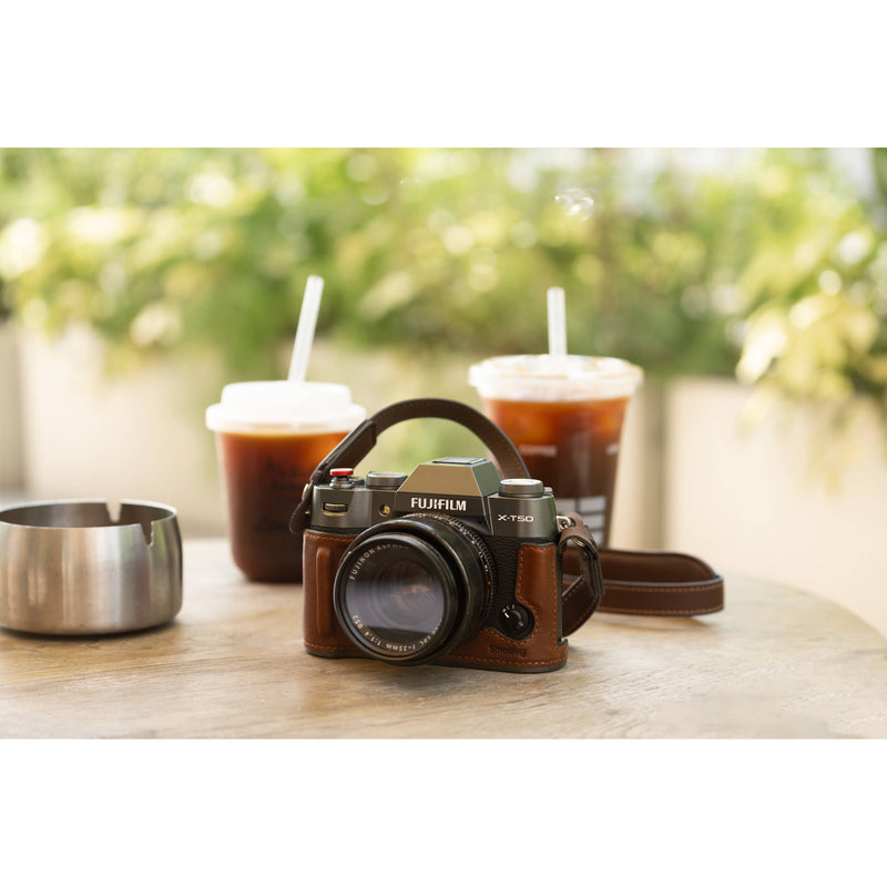 SmallRig Leather Half Case Kit for FUJIFILM X-T50 (Brown)