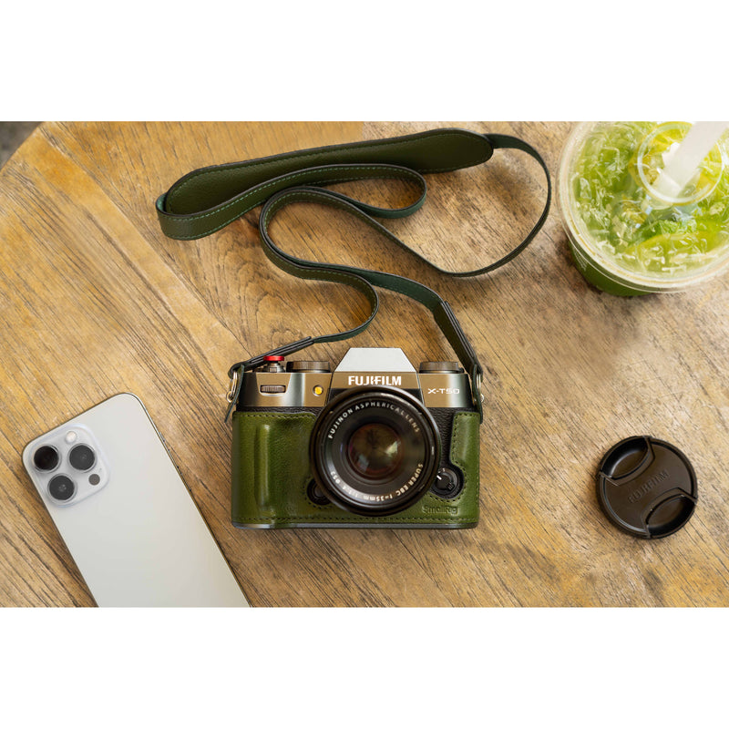 SmallRig Leather Half Case Kit for FUJIFILM X-T50 (Green)