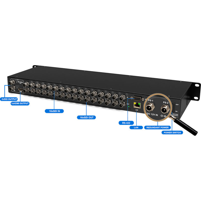 Thor 16x16 SDI Switcher and Multiviewer