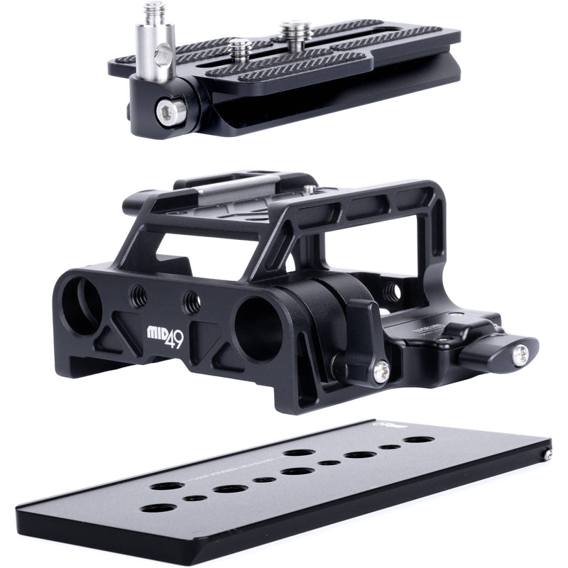 MID49 Baseline 15mm LW Baseplate for RED KOMODO/KOMODO-X, Blackmagic Pocket 4K & FREEFLY Ember S5K