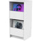 GLORIOUS Vinyl Vault Record Storage Cabinet with Soft-Closing Drawers (White)