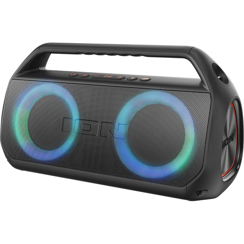 ION Audio Uber Boom Ultra Water-Resistant Bluetooth Stereo Boombox with Lights