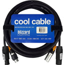 Blizzard Cool Cable powerCON TRUE1 & DMX 5-Pin Combo Cable (50')