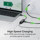 Plugable 2.5 Gigabit Ethernet to USB-C Adapter with 100W Charging