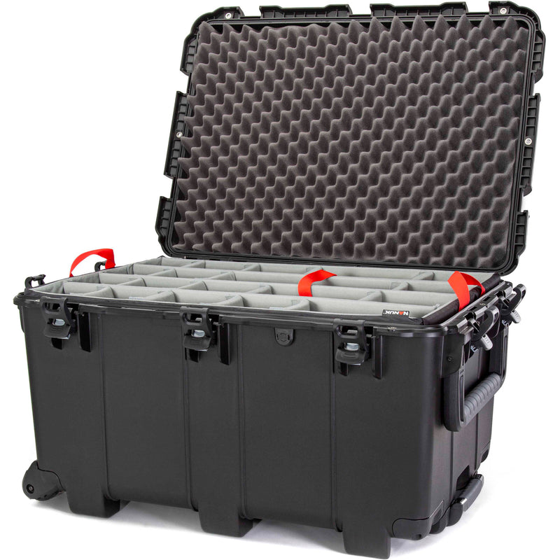 Nanuk 975S Wheeled Hard-Shell Case with Padded Divider Insert (Black, 186L)