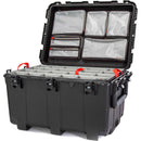 Nanuk 975T Hard Case with Padded Divider Insert and Lid Organizer (Black, 186L)