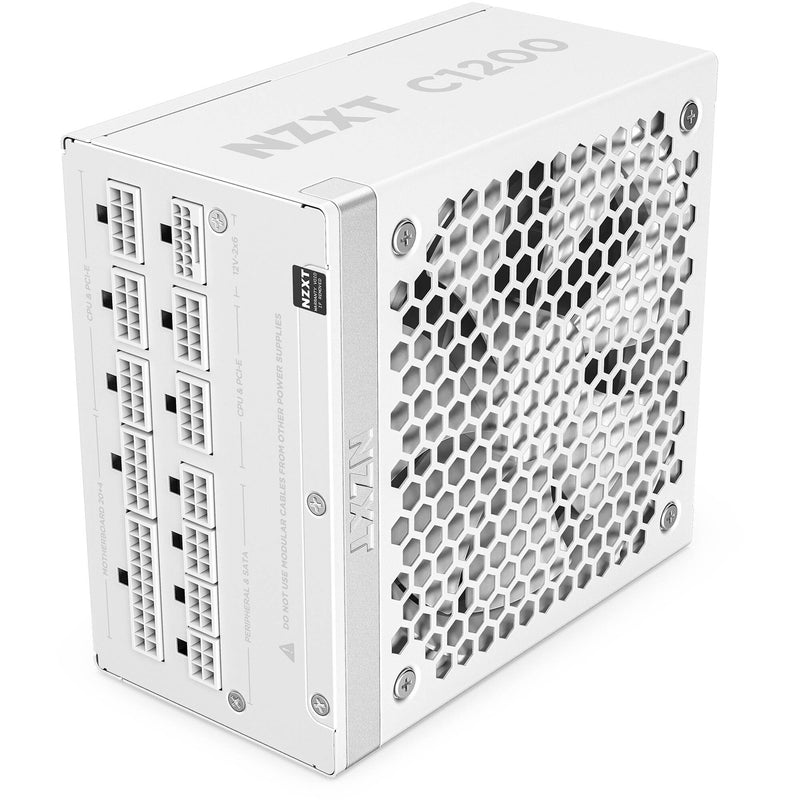 NZXT 1200W C1200 Gold ATX 3.1 Computer Power Supply (White)