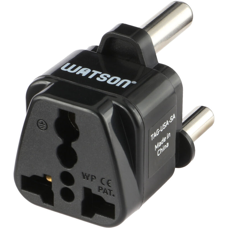 Watson 3-Prong USA to 3-Prong South Africa Plug Adapter