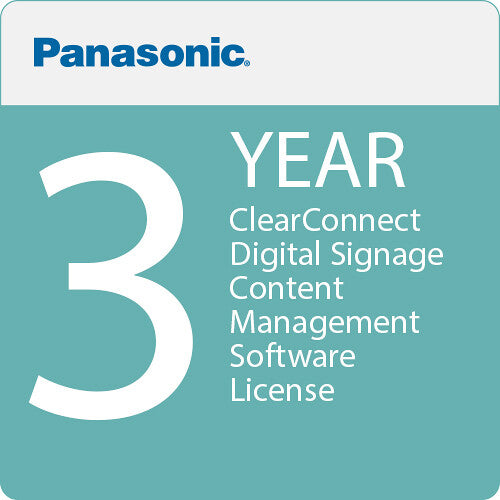 Panasonic ClearConnect Digital Signage Content Management Software License (3 Years)