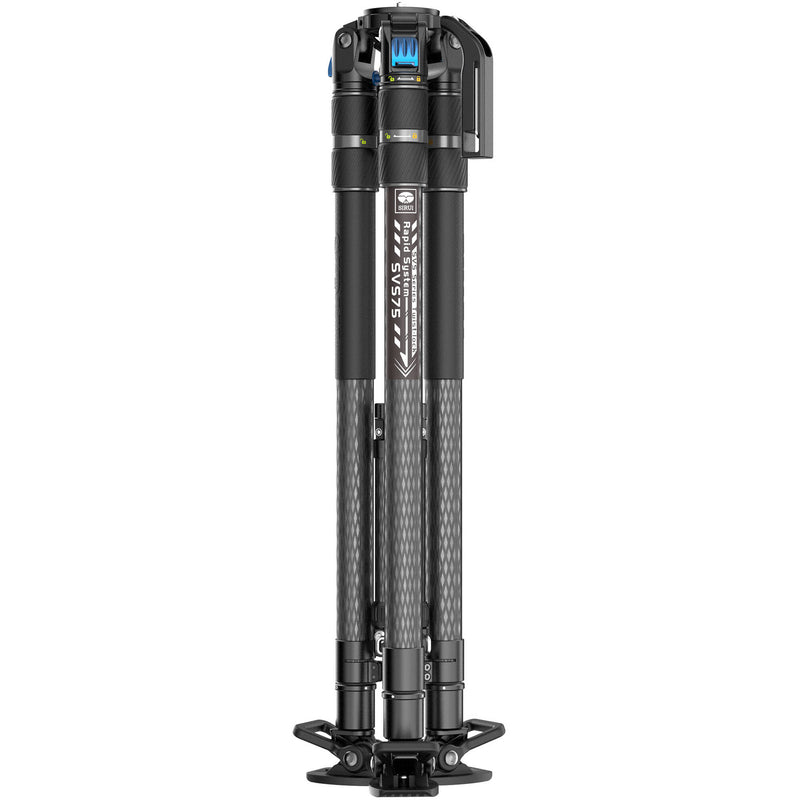 Sirui SVS75 Rapid System One-Step Height Adjustment Carbon Fiber Tripod (75mm Bowl)