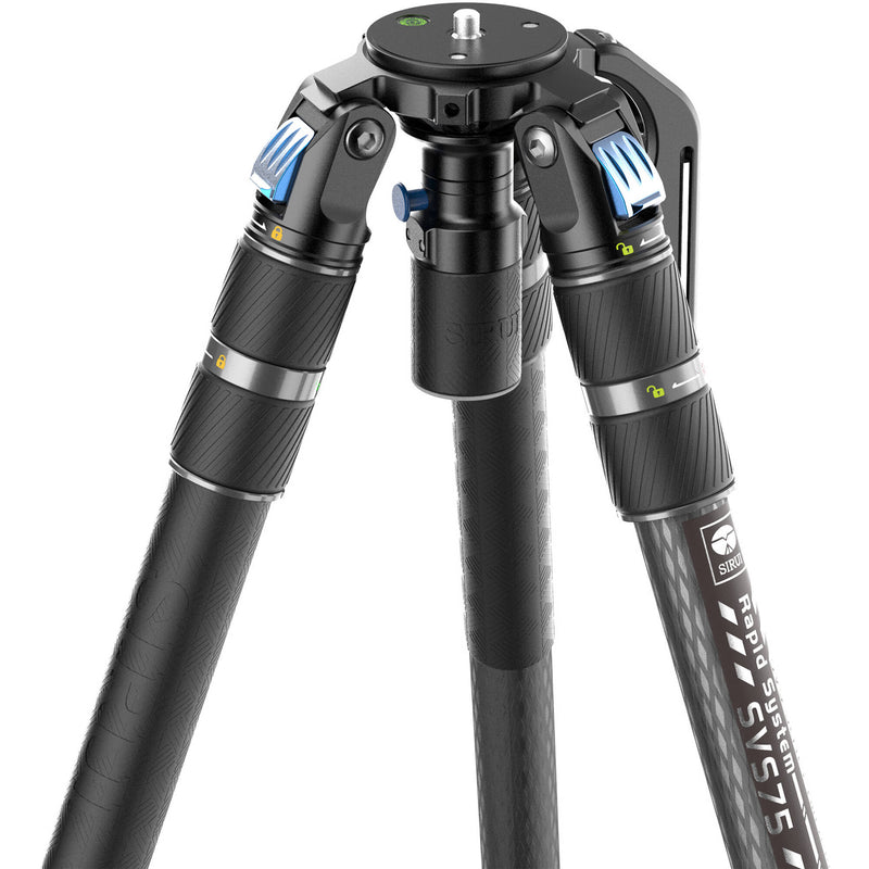 Sirui SVS75 Rapid System One-Step Height Adjustment Carbon Fiber Tripod (75mm Bowl)