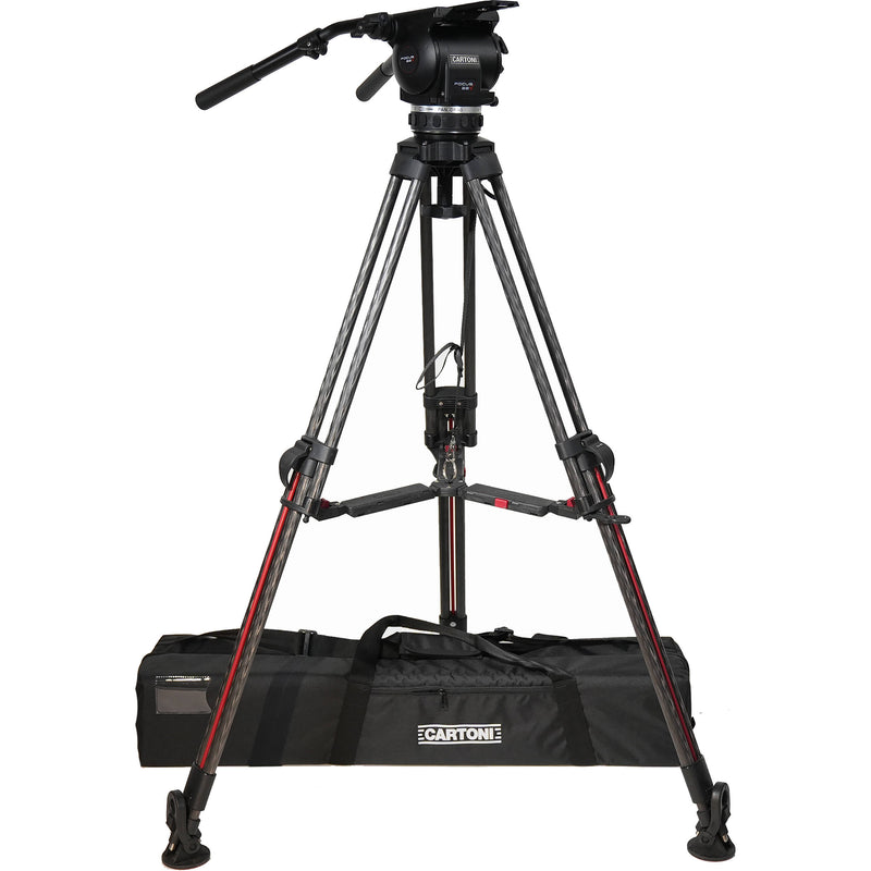 Cartoni Focus 22 Fluid Head with Long Camera Plate & 2-Stage Smart Stop CF SDS Tripod Kit