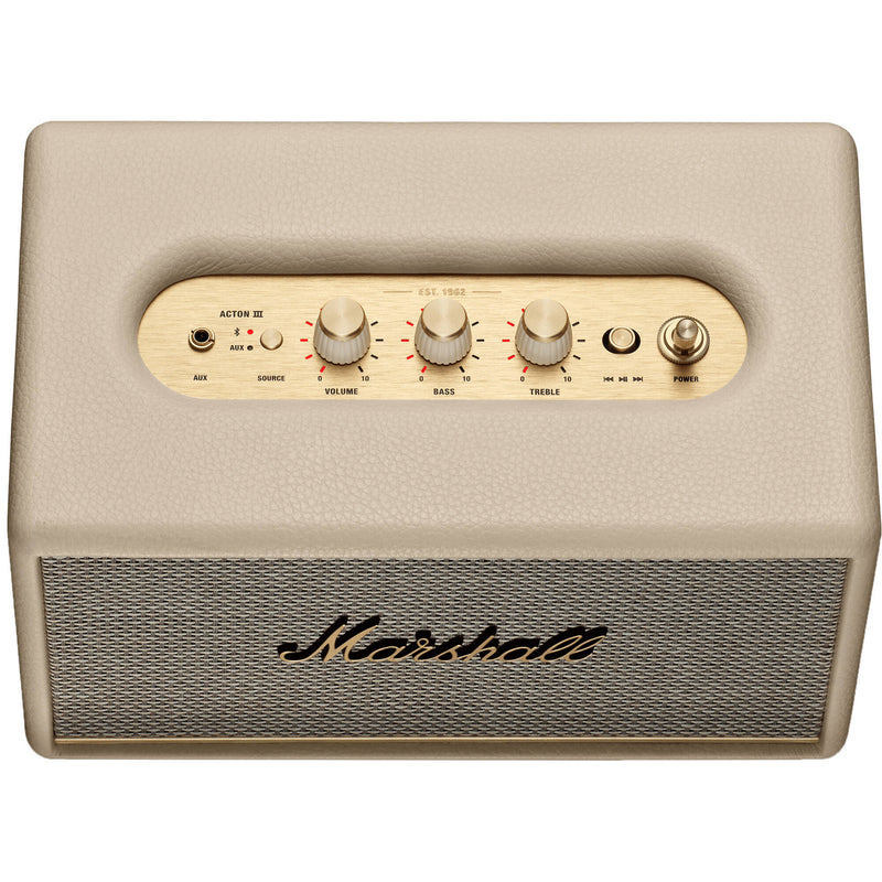 Marshall Acton III Bluetooth Speaker System (Cream)