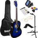 RockJam Full-Sized Acoustic Guitar Kit (Blue)