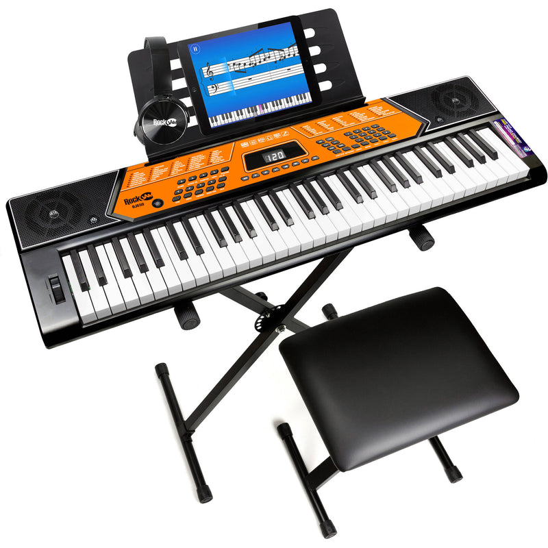 RockJam RJ650-SK 61-Key Keyboard Super Kit