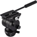 Libec Friction Video Head with 75mm Ball/Flat Base & Pan Handle