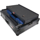 ProX ATA-Style Flight Case for AlphaTheta OMNIS-DUO DJ Controller with Laptop Shelf and LED (All Black)