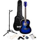 RockJam Full-Sized Acoustic Guitar Kit (Blue)