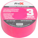 ProX Commercial-Grade Gaffer Tape (3" x 60 yd, Fluorescent Pink)