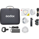 Godox ML100Bi Bi-Color Portable LED Light (36&deg; Lens & Power Bank Holder Kit)