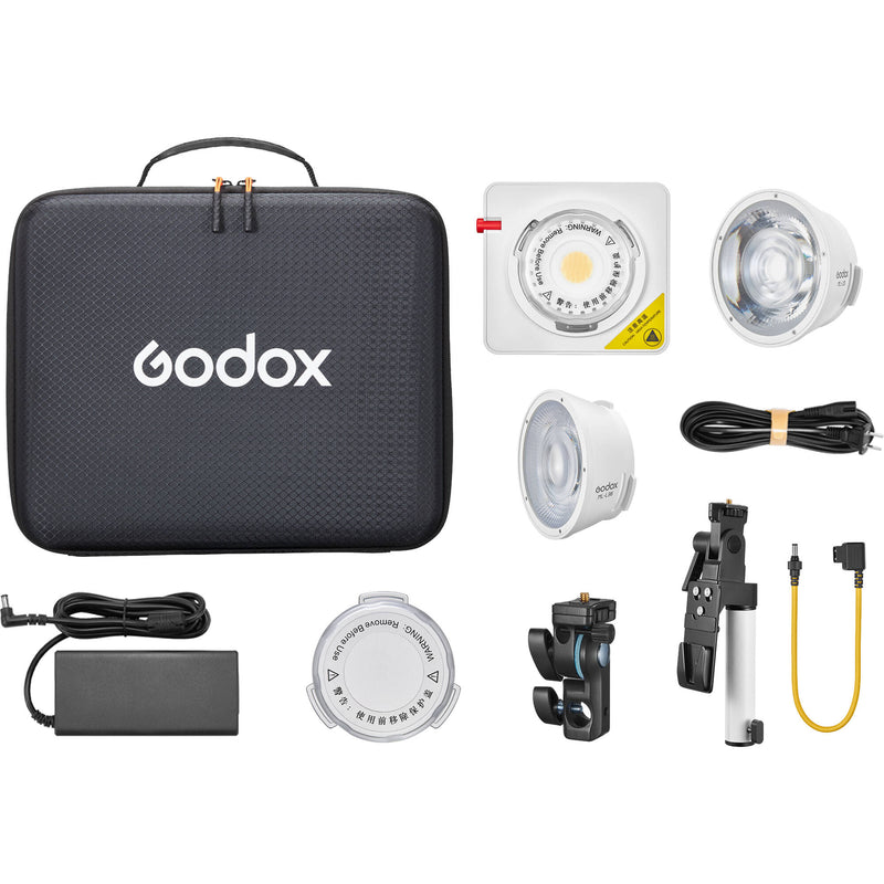 Godox ML100Bi Bi-Color Portable LED Light (36&deg; Lens & V-Mount Handgrip Kit)