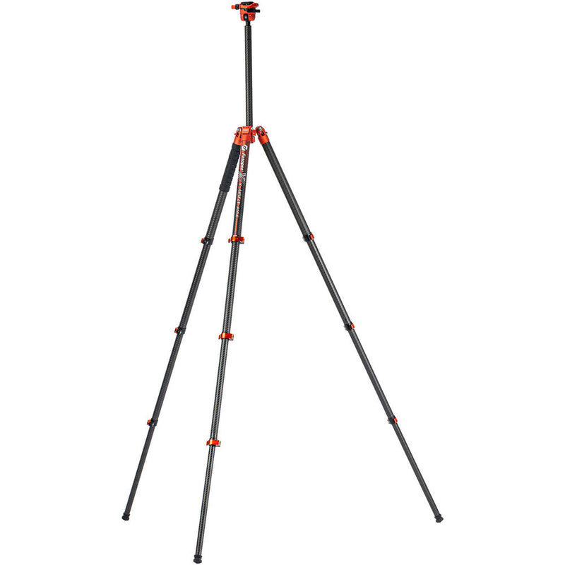 Fotopro X-Airfly Max Carbon Fiber Travel Tripod with Ball Head (Orange)