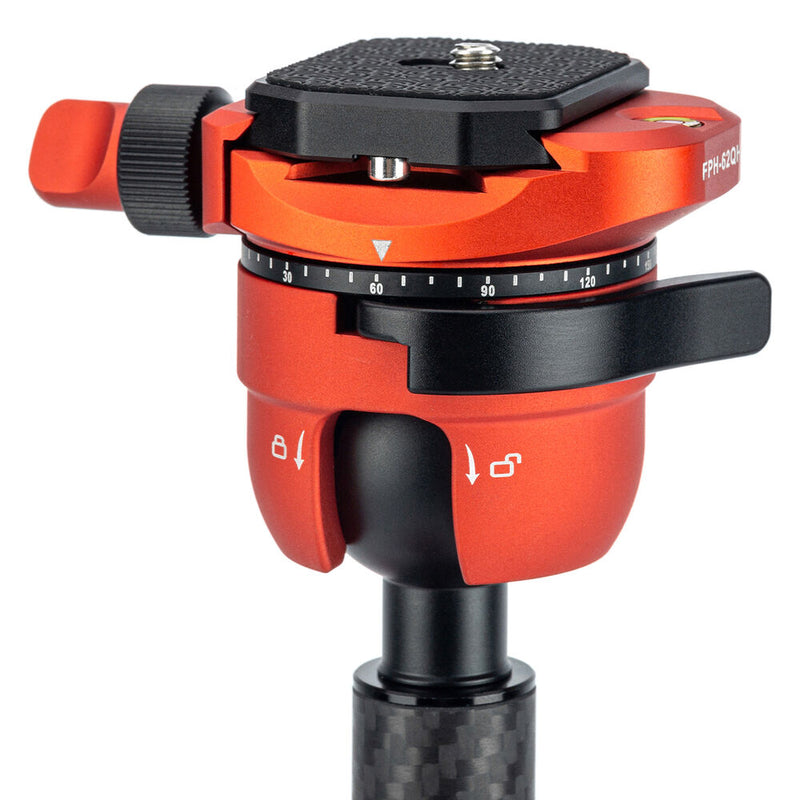 Fotopro X-Airfly Max Carbon Fiber Travel Tripod with Ball Head (Orange)