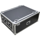 ProX ATA-Style Flight Case for Yamaha DM7 Extension Console with Doghouse and Wheels (Silver on Black)