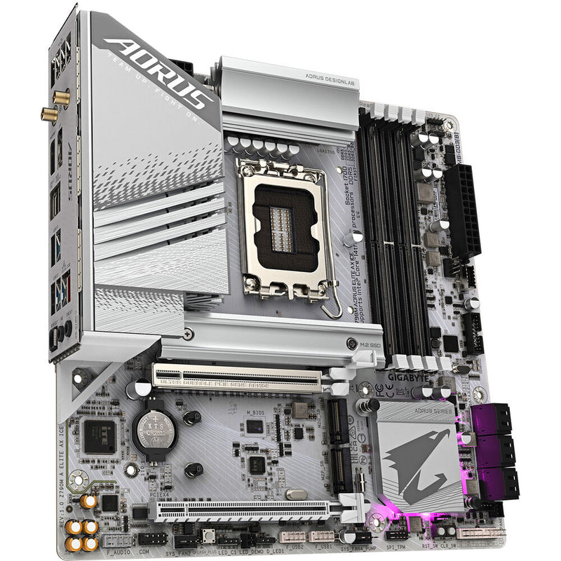 Gigabyte Z790M AORUS ELITE AX ICE LGA 1700 Micro-ATX Motherboard