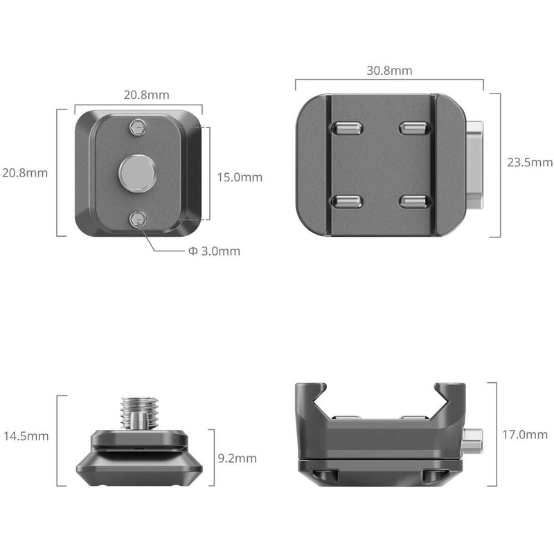 SmallRig HawkLock H21 Universal 1/4"-20 Quick Release Mount Plate Kit