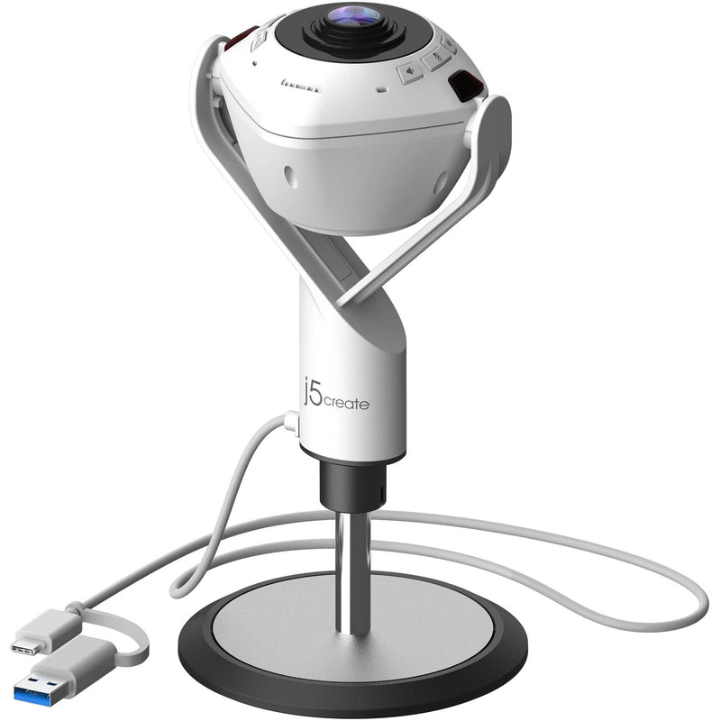 j5create 360&deg; AI-Powered Webcam with Speakerphone