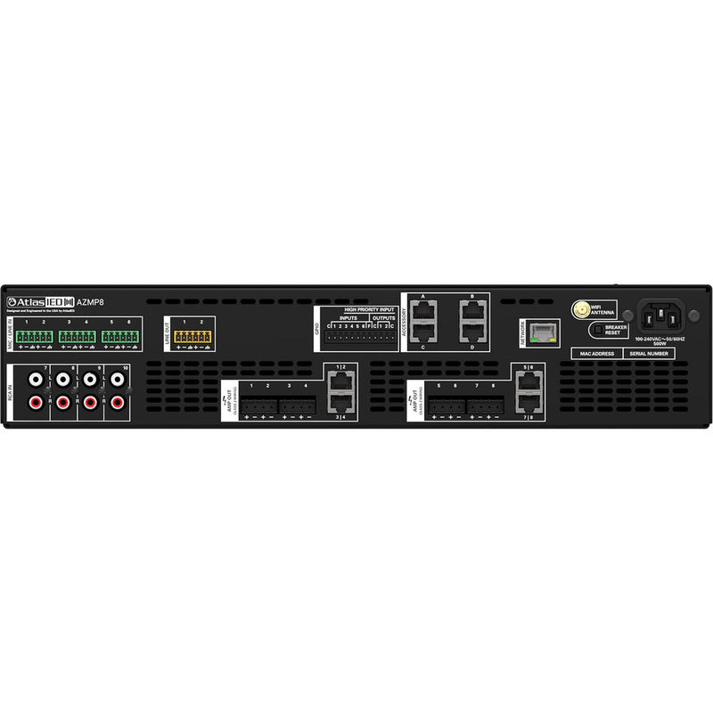 AtlasIED Atmosphere 8-Zone Signal Processor with 1200-Watt Amplifier