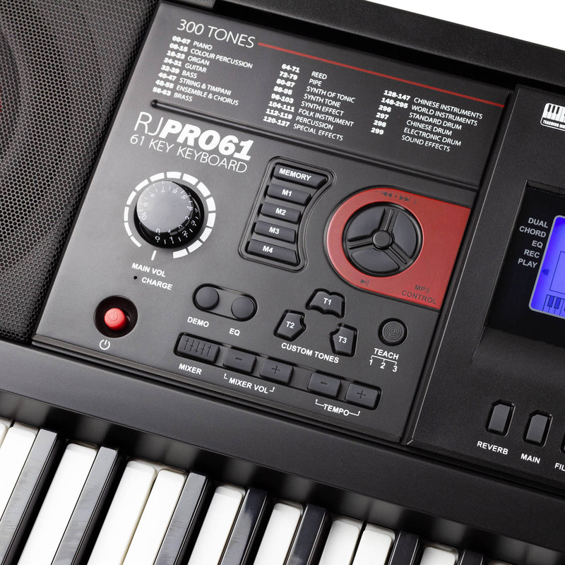 RockJam RJPRO61 61-Key Touch-Sensitive Portable Keyboard