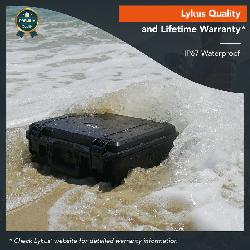 Lykus HC-3820 Waterproof Hard Case with Interior Foam (17L)