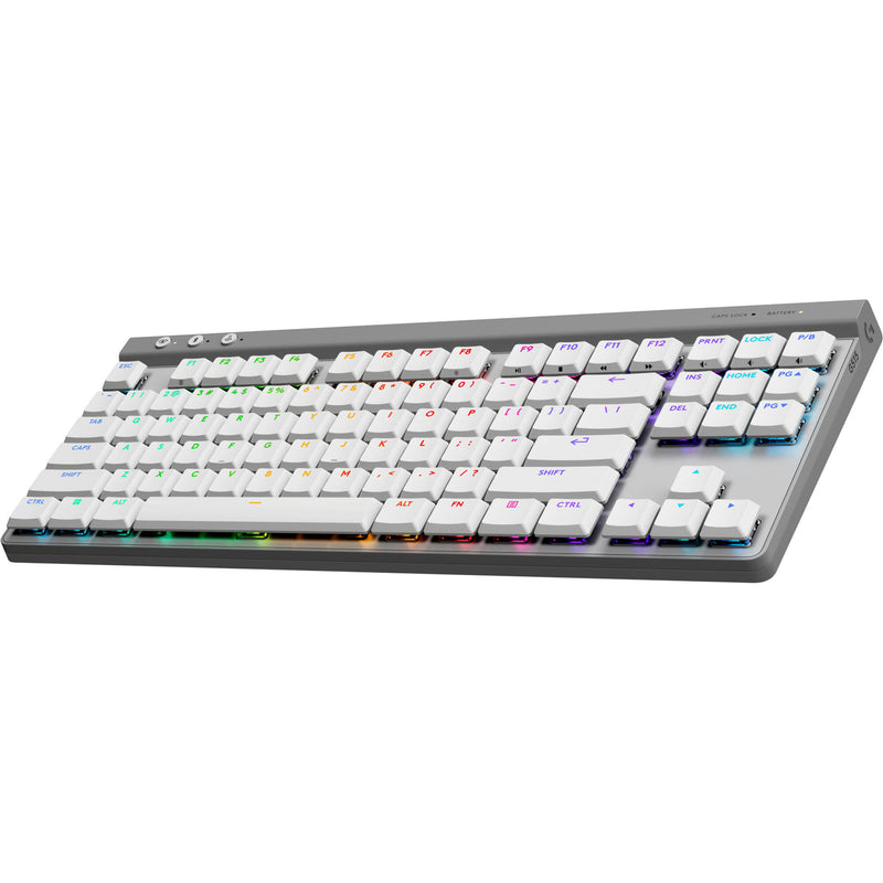 Logitech G G515 LIGHTSPEED TKL Wireless RGB Mechanical Gaming Keyboard (White, GL Tactile)