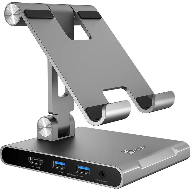 j5create JTS224 Multi-Angle Stand with Docking Station for iPad Pro