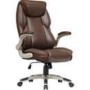 Eureka Galene Faux Leather Office Chair (Brown)