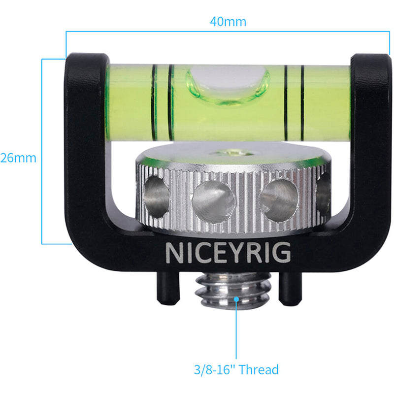 Niceyrig Linear Bubble Level with 3/8"-16 Locating Screw